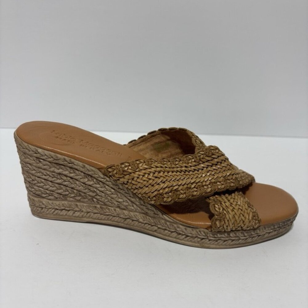 Fabio Maggenti Women’s Brown Espadrille Wedge Sandals, Size 8 M